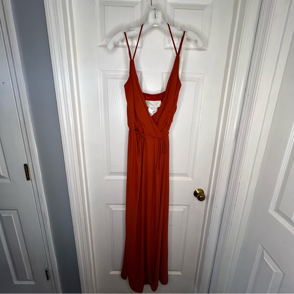 David’s Bridal Georgette Wrap Dress Size 2 - Picture 3 of 12
